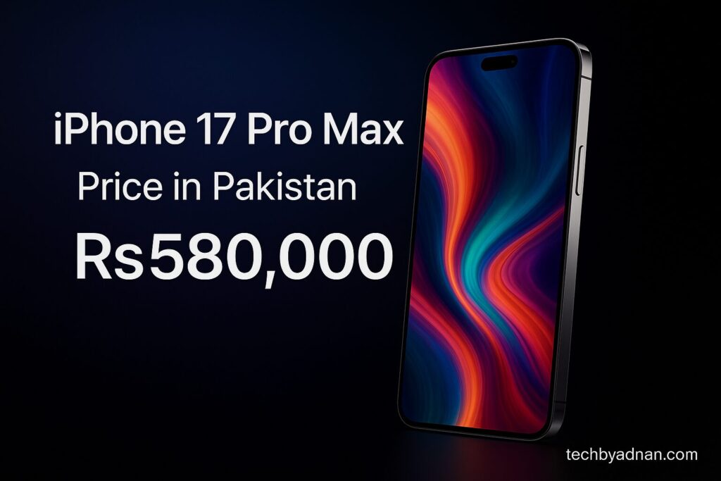 iPhone 17 Pro Max price in Pakistan hero banner showing device with pricing