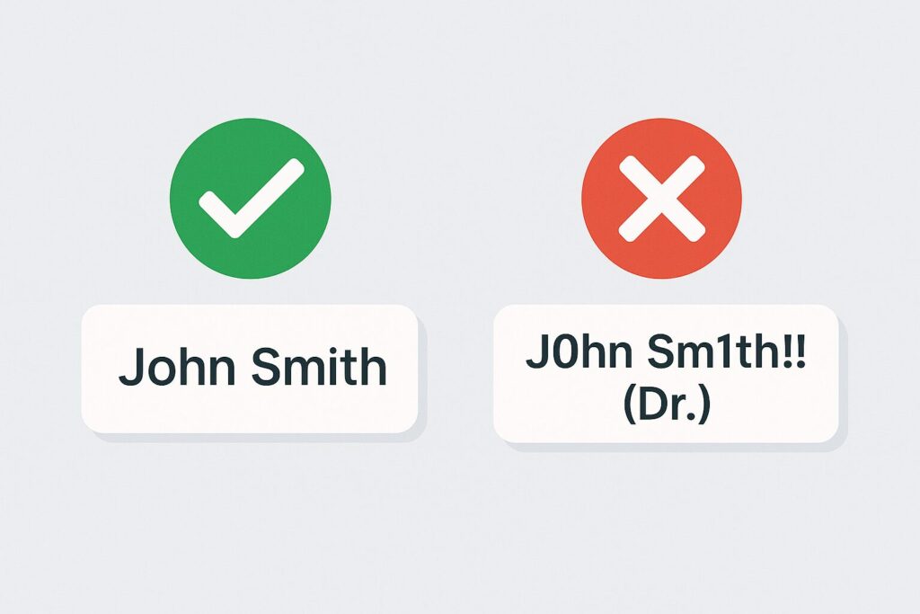 name standards