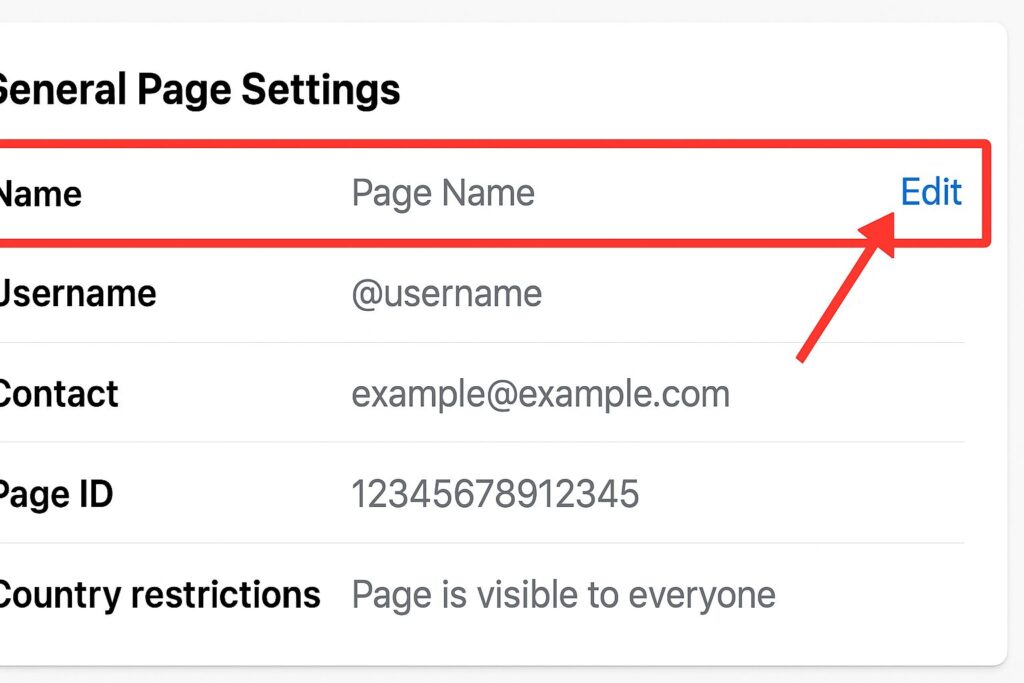 page name