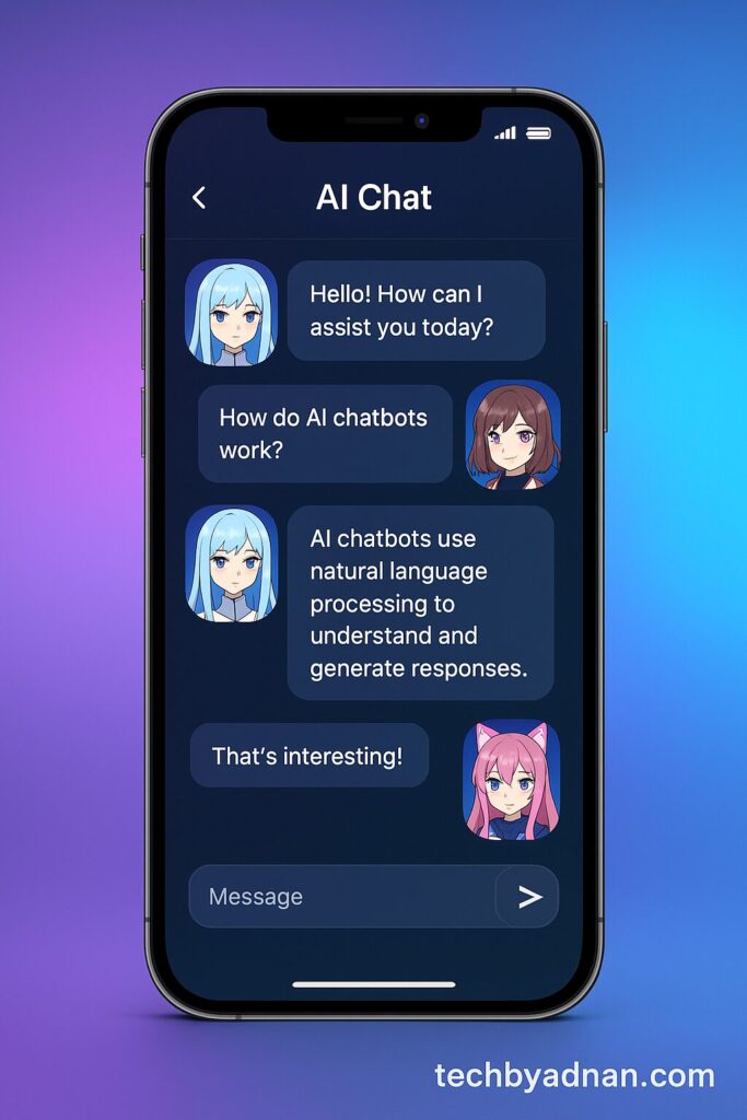 Poly AI (PolyBuzz) mobile app interface 2025