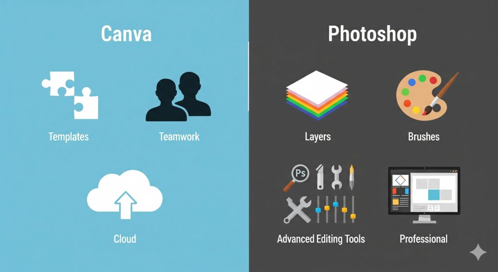 Canva vs Photoshop