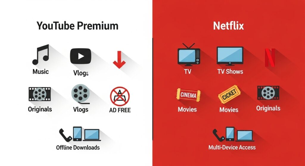 YouTube Premium vs Netflix